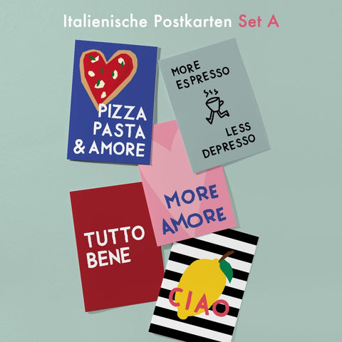 5er Set italienische Postkarten Set A - vonSUSI