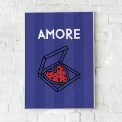 Amore Poster • italienisches Poster für die Küche mit Pizza - vonSUSI