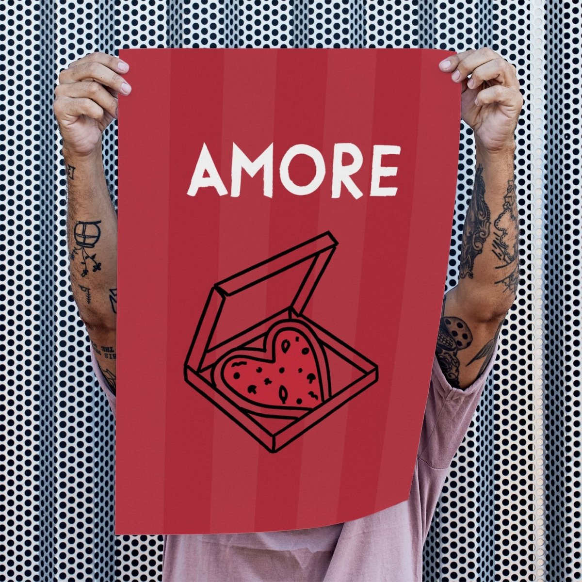 Amore Poster • italienisches Poster für die Küche mit Pizza - vonSUSI