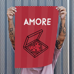 Amore Poster • italienisches Poster für die Küche mit Pizza - vonSUSI