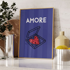 Amore Poster • italienisches Poster für die Küche mit Pizza - vonSUSI