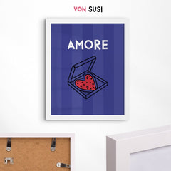 Amore Poster • italienisches Poster für die Küche mit Pizza - vonSUSI