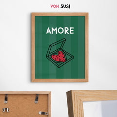 Amore Poster • italienisches Poster für die Küche mit Pizza - vonSUSI