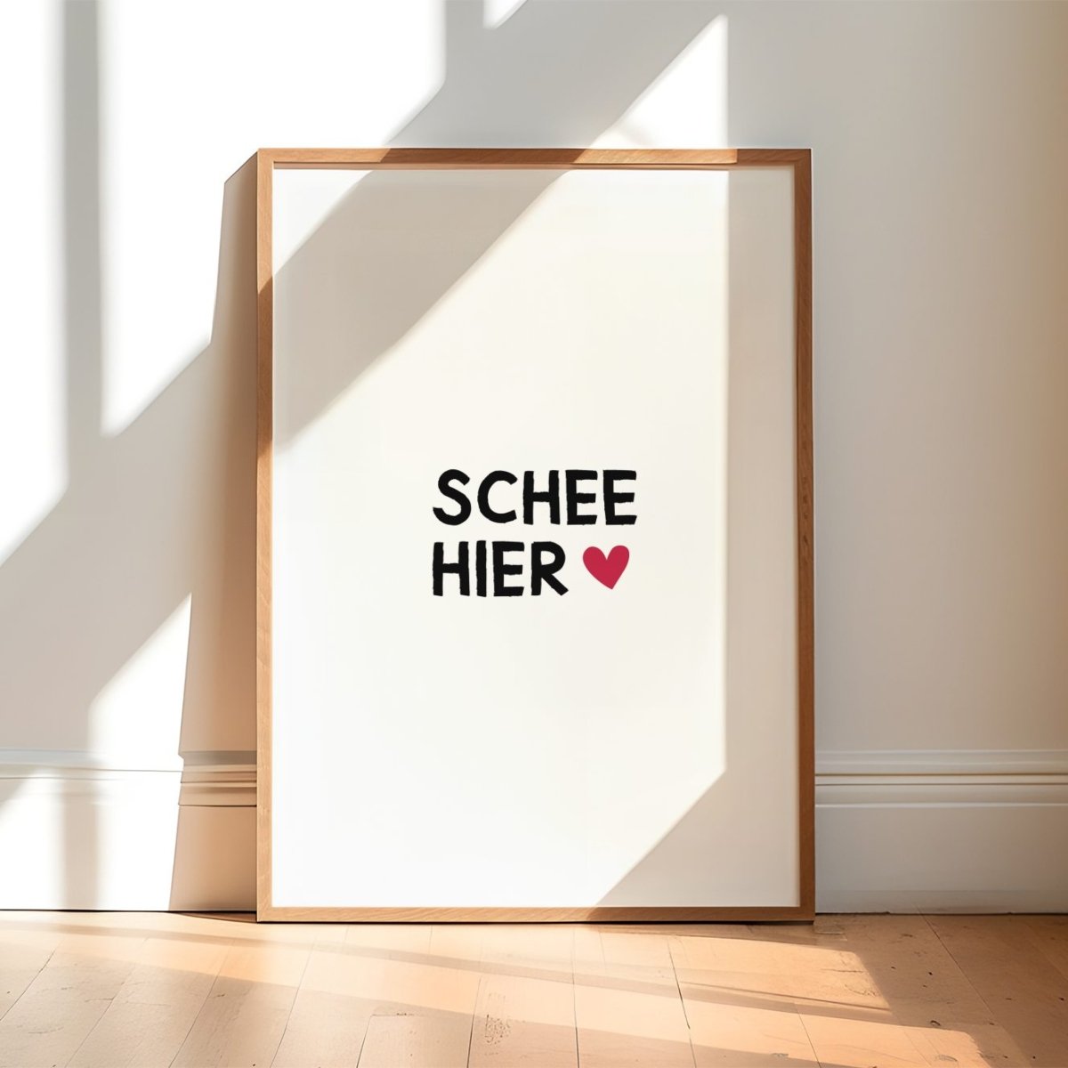 Bayerisches Fine Art Print Poster mit Schee hier Spruch - vonSUSI