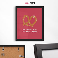 Brezn Poster • mit humorvollem, bayrischen Spruch - vonSUSI