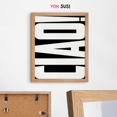 Ciao Poster • moderne italienische Wandkunst in schwarz weiß - vonSUSI