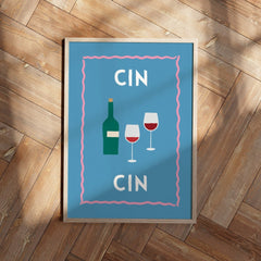 Cin Cin Poster für Weinliebhaber - vonSUSI