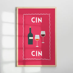 Cin Cin Poster für Weinliebhaber - vonSUSI