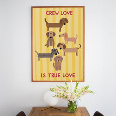 Crew love is true love Dackelposter mit Dackel Illustration - vonSUSI