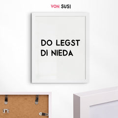 Do legst di nieda Poster • bayrisches Schlafzimmerposter - vonSUSI
