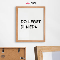 Do legst di nieda Poster • bayrisches Schlafzimmerposter - vonSUSI