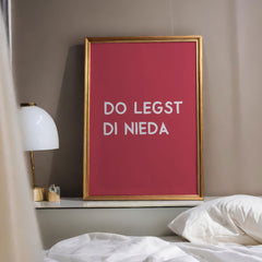 Do legst di nieda Poster • bayrisches Schlafzimmerposter - vonSUSI