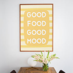 Good food good mood Poster mit Spruch für die Küche - vonSUSI