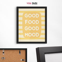 Good food good mood Poster mit Spruch für die Küche - vonSUSI