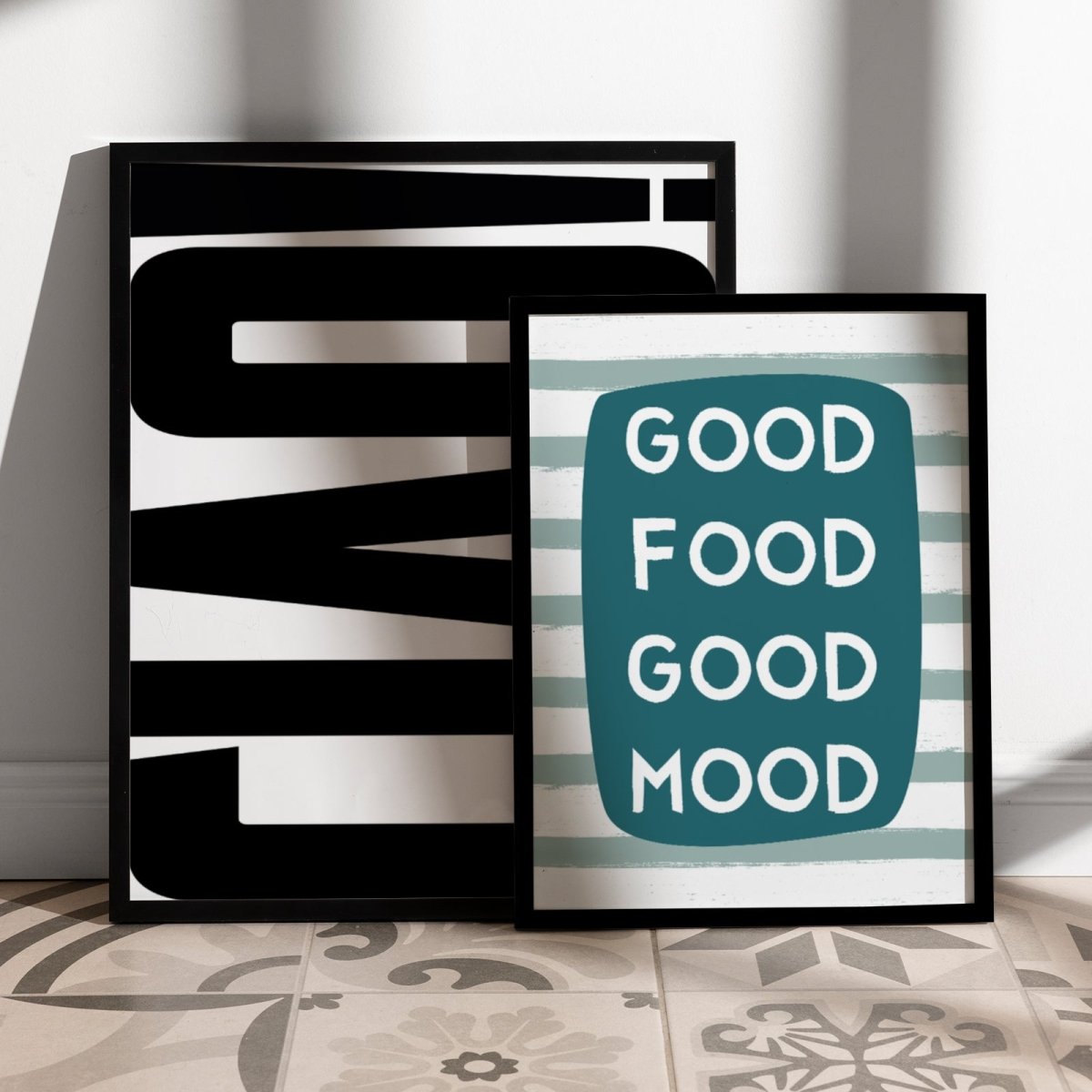 Good food good mood Poster mit Spruch für die Küche - vonSUSI