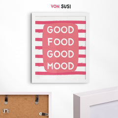 Good food good mood Poster mit Spruch für die Küche - vonSUSI