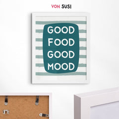 Good food good mood Poster mit Spruch für die Küche - vonSUSI