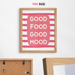 Good food good mood Poster mit Spruch für die Küche - vonSUSI