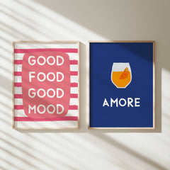 Good food good mood Poster mit Spruch für die Küche - vonSUSI