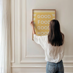 Good food good mood Poster mit Spruch für die Küche - vonSUSI