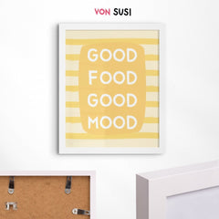 Good food good mood Poster mit Spruch für die Küche - vonSUSI