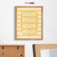 Good food good mood Poster mit Spruch für die Küche - vonSUSI