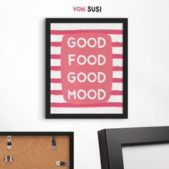 Good food good mood Poster mit Spruch für die Küche - vonSUSI