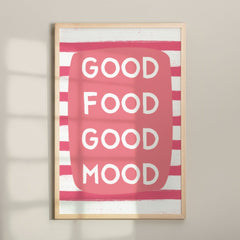 Good food good mood Poster mit Spruch für die Küche - vonSUSI