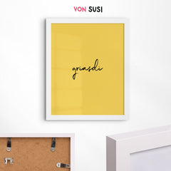 Griasdi Poster mit Schreibschrift - vonSUSI