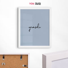 Griasdi Poster mit Schreibschrift - vonSUSI