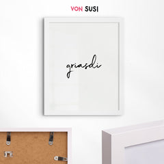 Griasdi Poster mit Schreibschrift - vonSUSI