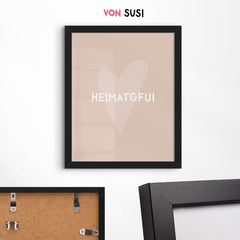 Heimatgfui Poster • bayerisches Poster • bavarian lifestyle • bayrische Wanddekoration beige - vonSUSI