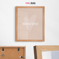 Heimatgfui Poster • bayerisches Poster • bavarian lifestyle • bayrische Wanddekoration beige - vonSUSI