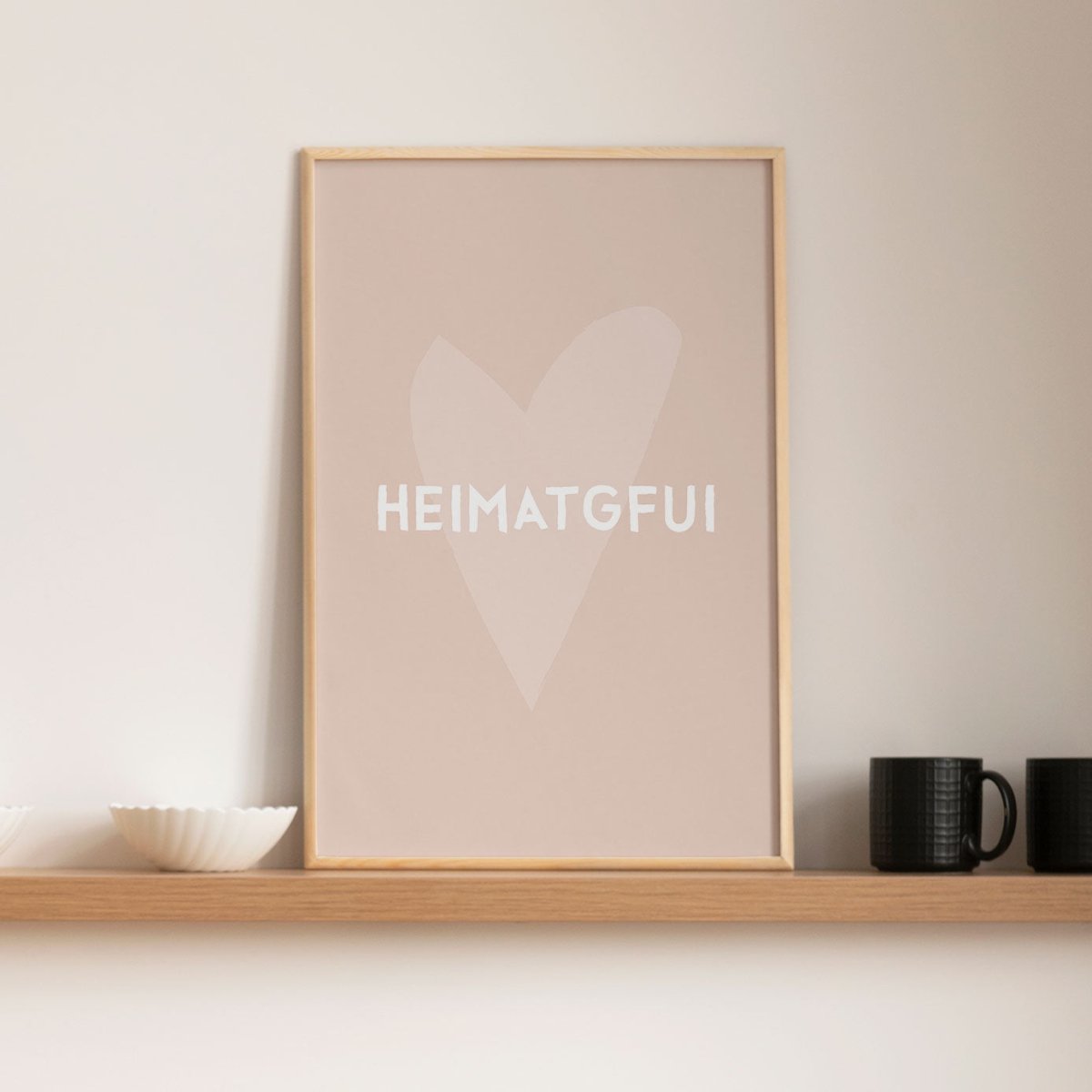 Heimatgfui Poster • bayerisches Poster • bavarian lifestyle • bayrische Wanddekoration beige - vonSUSI