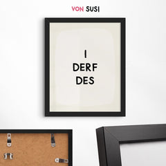 I derf des Poster • lustiges bayerisches Spruchposter - vonSUSI