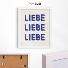 Liebe Poster mit Liebe Liebe Liebe Schriftzug - vonSUSI