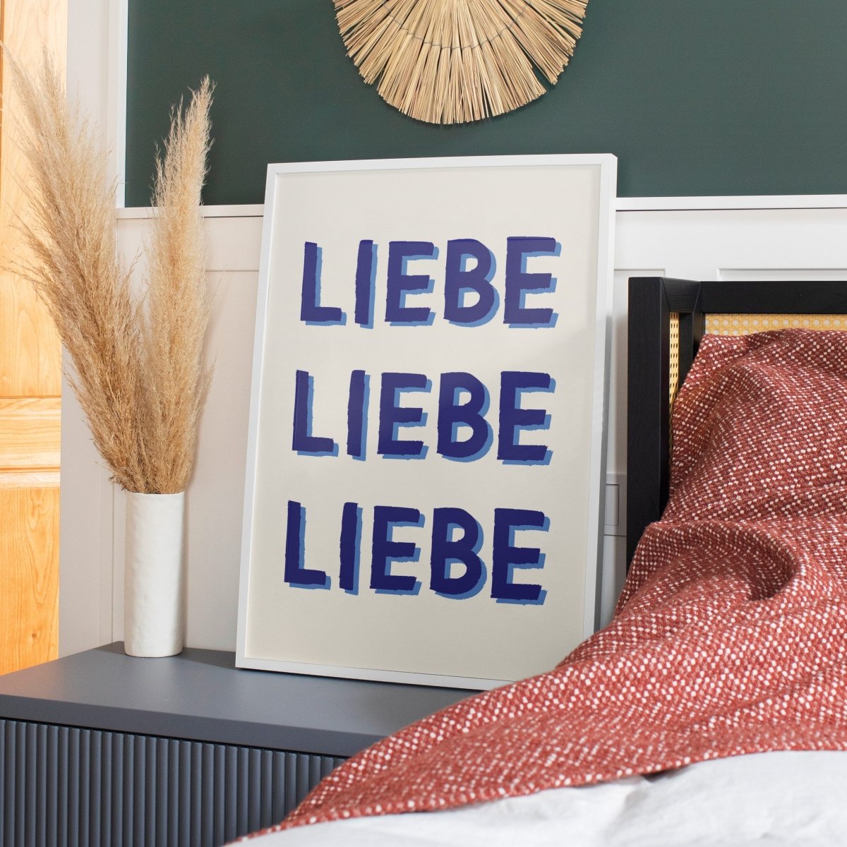 Liebe Poster mit Liebe Liebe Liebe Schriftzug - vonSUSI