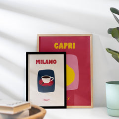 Milano Poster • Städteposter Italy • Italien Kunstdruck • Poster mit Espresso • Poster für Kaffeeliebhaber - vonSUSI