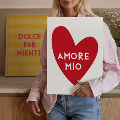 Modernes Amore Mio Poster mit italienischem Spruch - vonSUSI