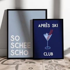 Modernes Après - Ski Poster für alle Skifahrer und Bergfans - vonSUSI