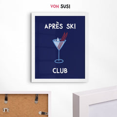 Modernes Après - Ski Poster für alle Skifahrer und Bergfans - vonSUSI