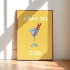 Modernes Après - Ski Poster für alle Skifahrer und Bergfans - vonSUSI