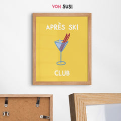 Modernes Après - Ski Poster für alle Skifahrer und Bergfans - vonSUSI