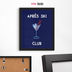 Modernes Après - Ski Poster für alle Skifahrer und Bergfans - vonSUSI