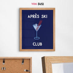 Modernes Après - Ski Poster für alle Skifahrer und Bergfans - vonSUSI