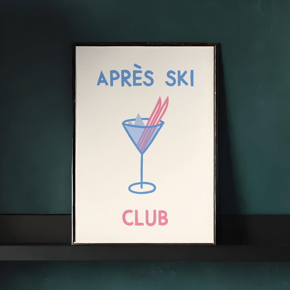 Modernes Après - Ski Poster für alle Skifahrer und Bergfans - vonSUSI