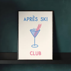 Modernes Après - Ski Poster für alle Skifahrer und Bergfans - vonSUSI