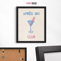 Modernes Après - Ski Poster für alle Skifahrer und Bergfans - vonSUSI