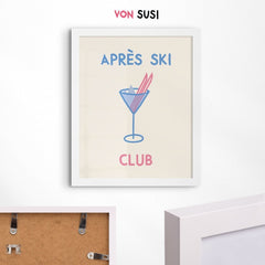 Modernes Après - Ski Poster für alle Skifahrer und Bergfans - vonSUSI