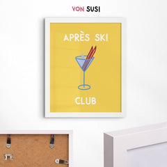 Modernes Après - Ski Poster für alle Skifahrer und Bergfans - vonSUSI